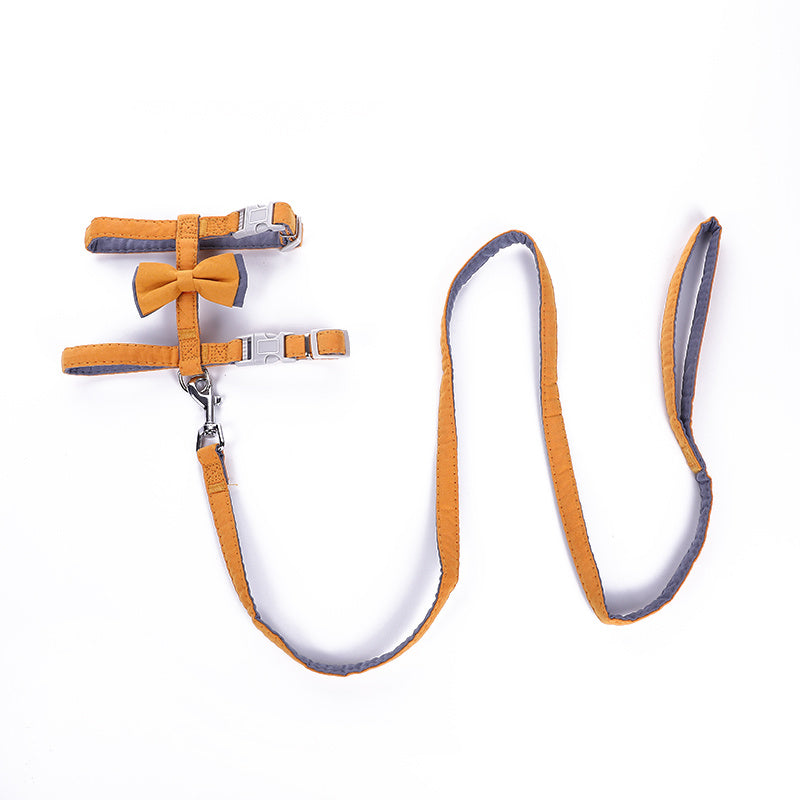 Harnais & Laisse pour Chat avec Nœud Papillon – Confortable, Ajustable & Élégant