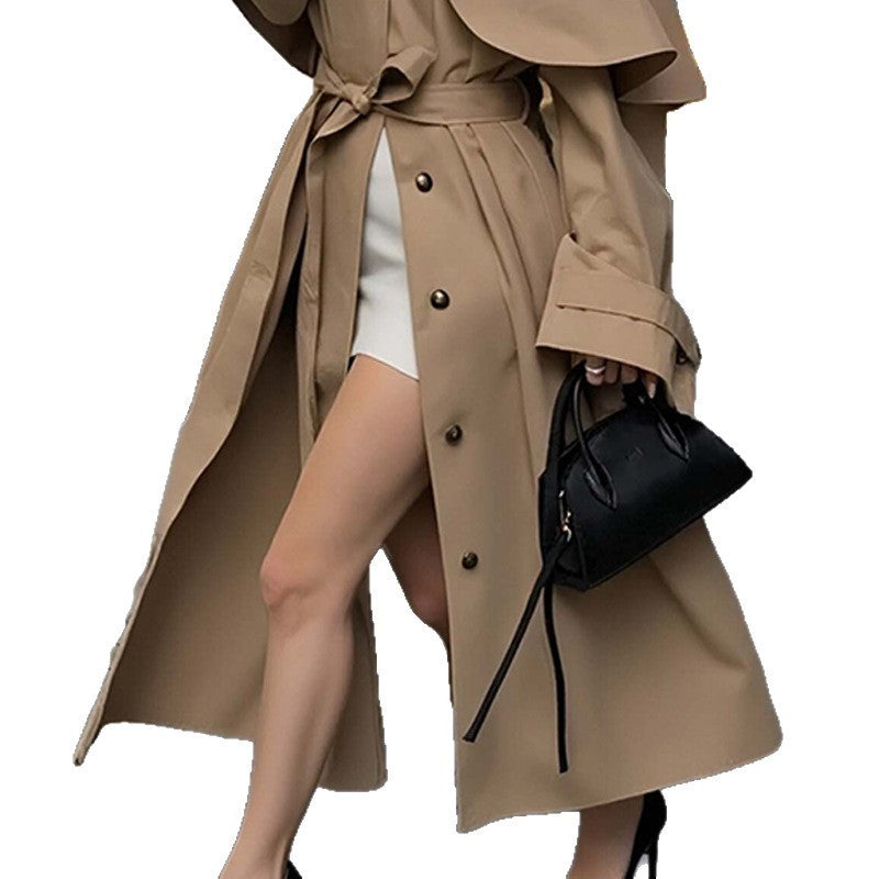 Manteau Long Trench Beige Femme – Élégance Parisienne & Style Intemporel