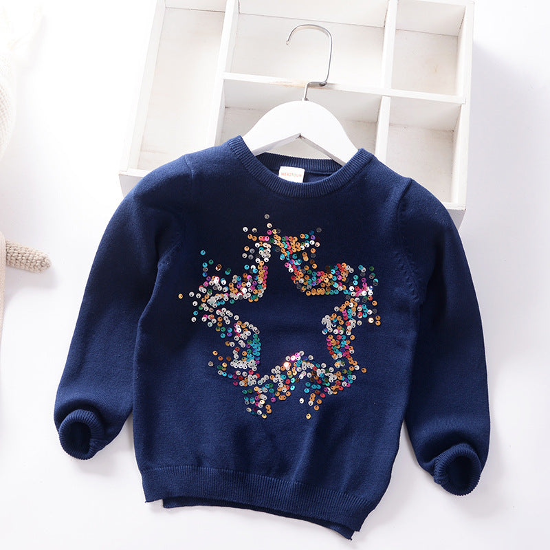 Pull Enfant avec Étoile à Paillettes – Chaud, Doux & Étincelant
