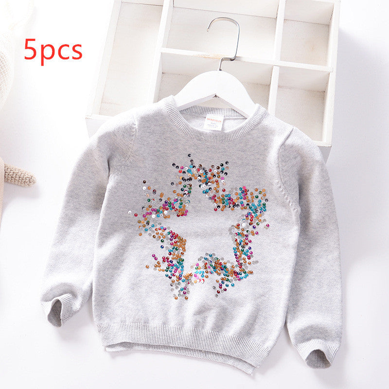 Pull Enfant avec Étoile à Paillettes – Chaud, Doux & Étincelant