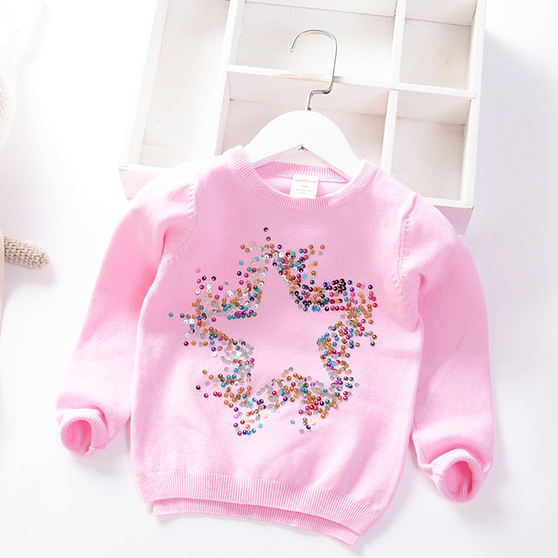 Pull Enfant avec Étoile à Paillettes – Chaud, Doux & Étincelant