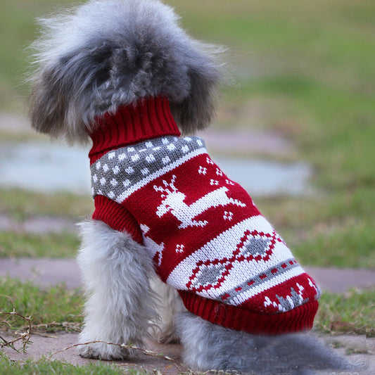 Pull de Noël pour Chien – Tricot Chaud, Motif Renne & Style Festif