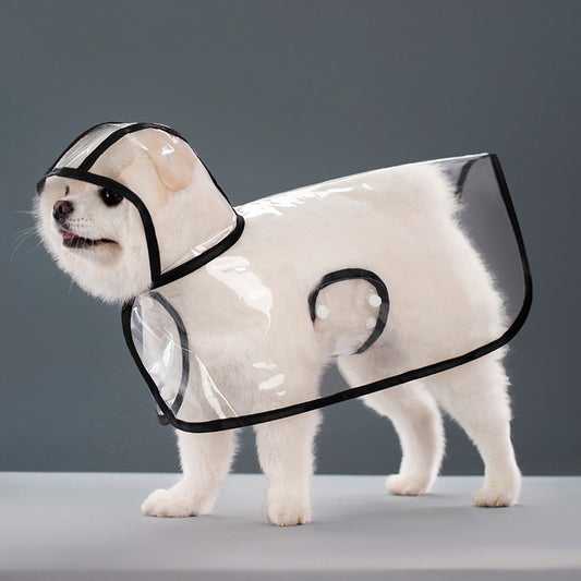 Imperméable Transparent pour Chien – Léger, Confortable & Anti-Pluie