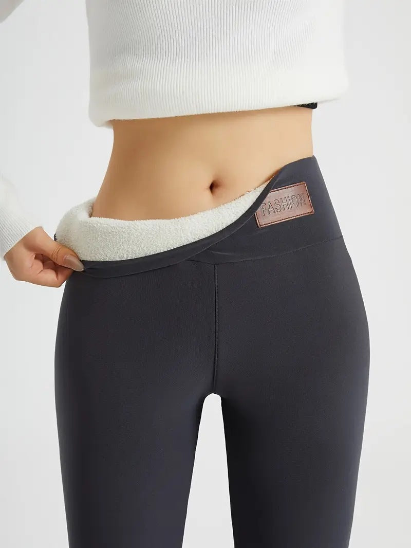 Legging Femme Doublé Polaire – Taille Haute & Confort Thermique